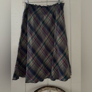 Old Navy A-Line Plaid Skirt in Blue and Purple